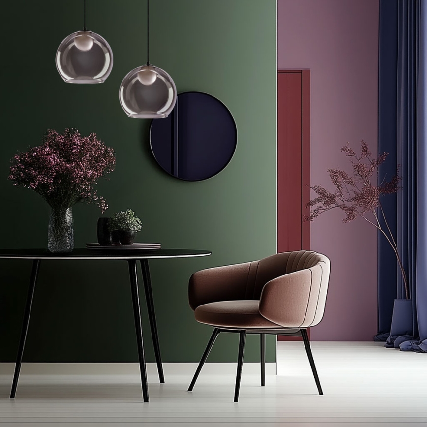 Taklampa BRIN 1xG9/15W/230V rökgrå