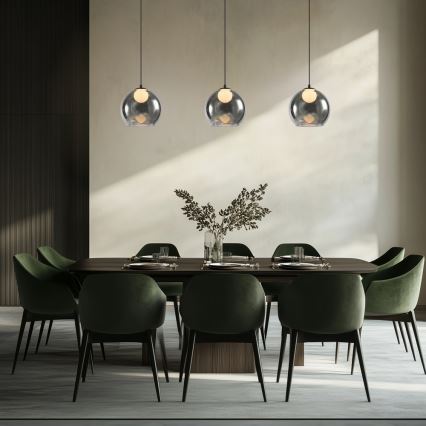 Taklampa BRIN 1xG9/15W/230V rökgrå