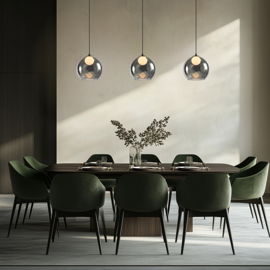 Taklampa BRIN 1xG9/15W/230V rökgrå