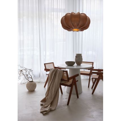 Taklampa CAFEE 1xE27/40W/230V Ø 52 cm brun