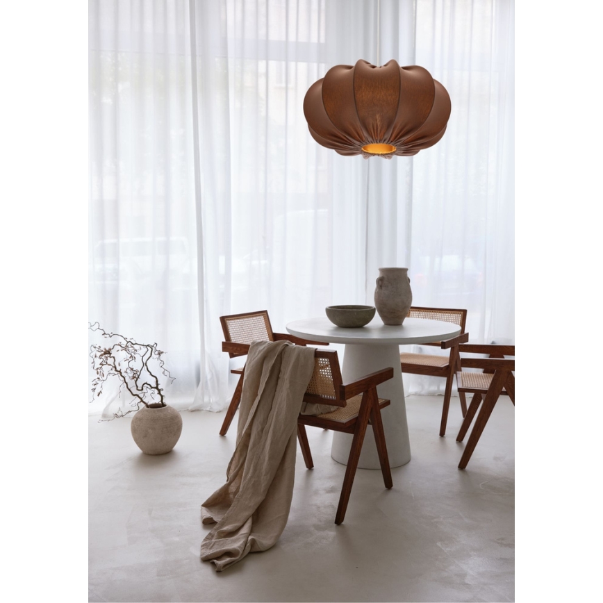 Taklampa CAFEE 1xE27/40W/230V Ø 52 cm brun