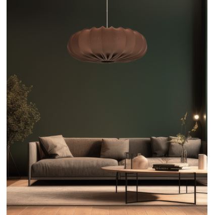 Taklampa CAFEE 1xE27/40W/230V Ø 52 cm brun