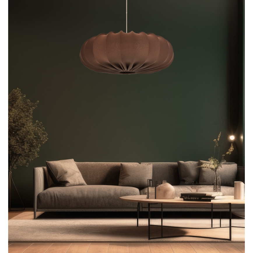 Taklampa CAFEE 1xE27/40W/230V Ø 52 cm brun