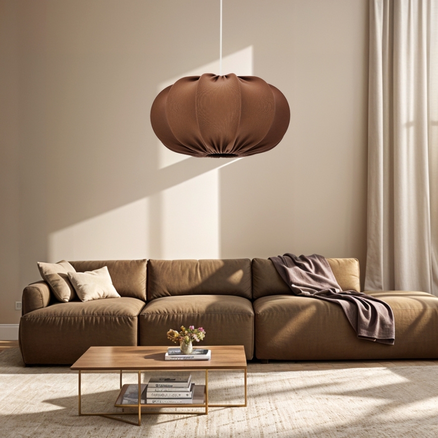 Taklampa CAFEE 1xE27/40W/230V Ø 52 cm brun