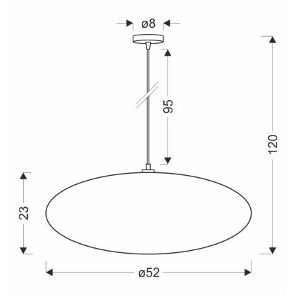 Taklampa CAFEE 1xE27/40W/230V Ø 52 cm brun