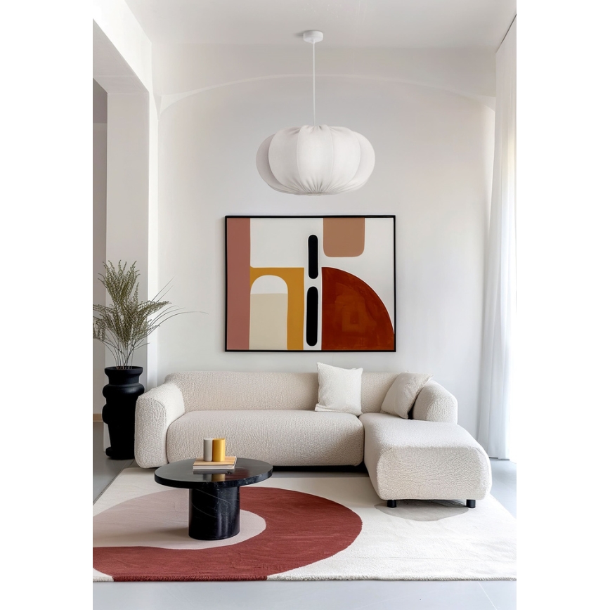 Taklampa CAFEE 1xE27/40W/230V Ø 52 cm vit
