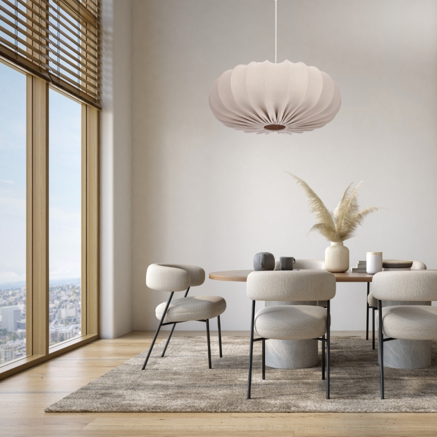 Taklampa CAFEE 1xE27/40W/230V Ø 66 cm beige