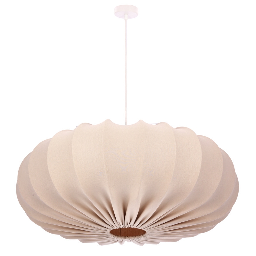 Taklampa CAFEE 1xE27/40W/230V Ø 66 cm beige