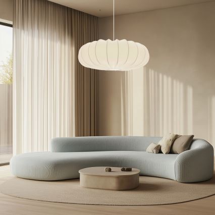 Taklampa CAFEE 1xE27/40W/230V Ø 66 cm vit