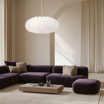 Taklampa CAFEE 1xE27/40W/230V Ø 66 cm vit