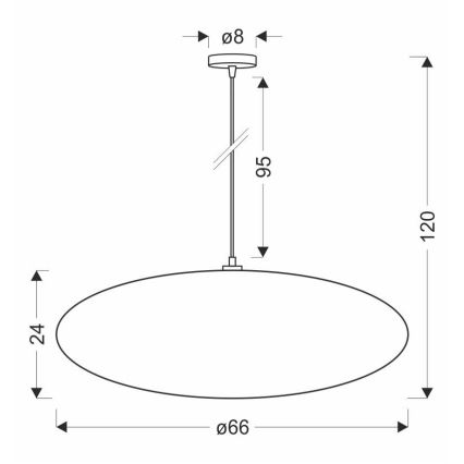 Taklampa CAFEE 1xE27/40W/230V Ø 66 cm vit