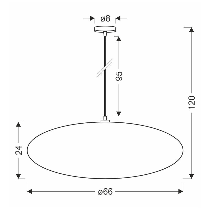 Taklampa CAFEE 1xE27/40W/230V Ø 66 cm vit