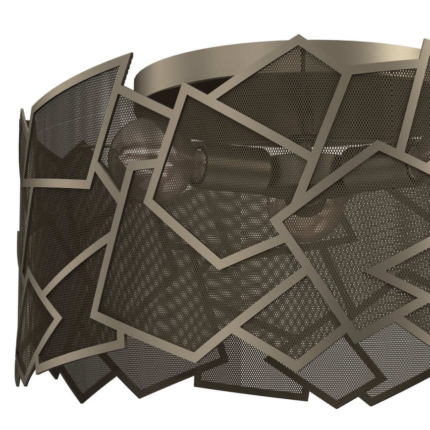 Taklampa CAMO 3xE27/15W/230V guld