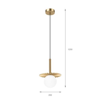 Taklampa CHITA 1xG9/5W/230V guld