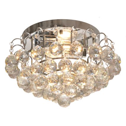 Taklampa CLARISA 2xE14/60W/230V diameter 40 cm skinande krom