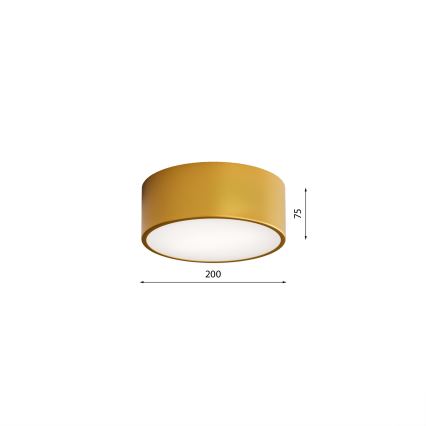 Taklampa CLEO 1xE27/24W/230V diameter 20 cm gyllene