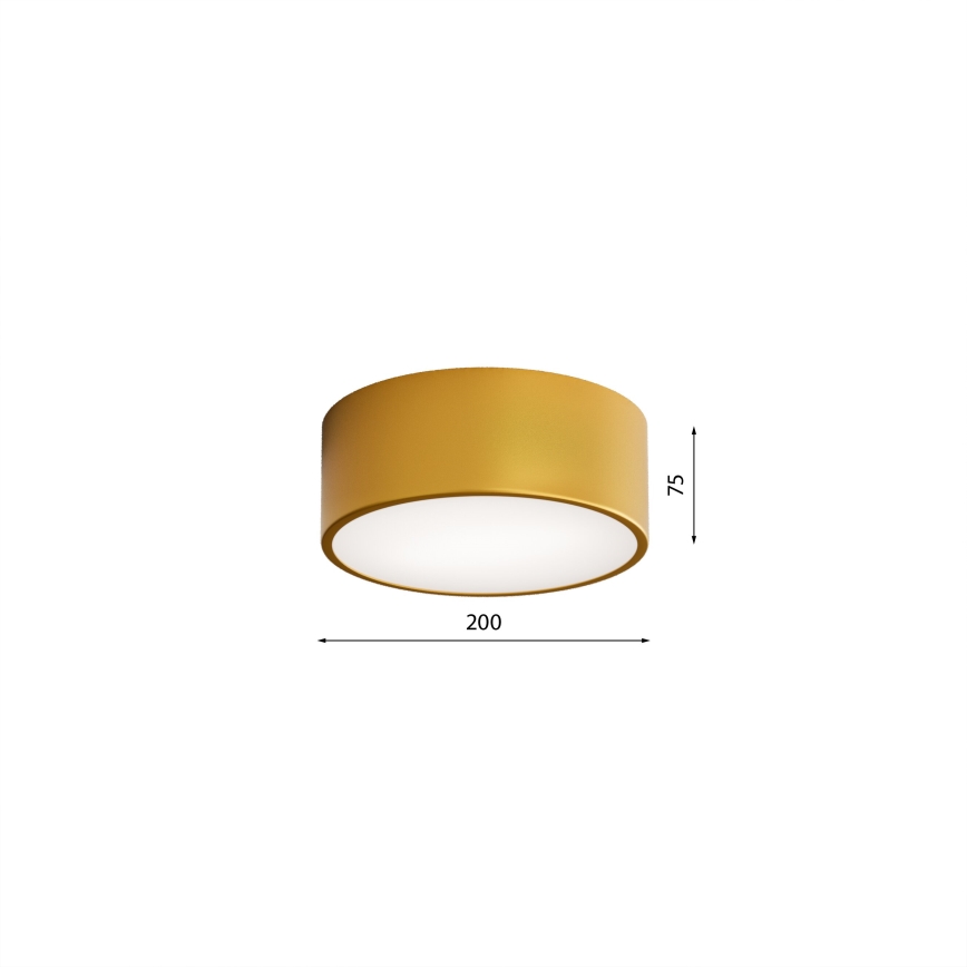 Taklampa CLEO 1xE27/24W/230V diameter 20 cm gyllene
