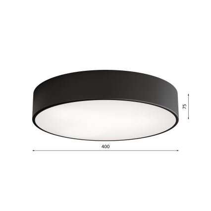 Taklampa  CLEO 3xE27/24W/230V d. 40 cm svart