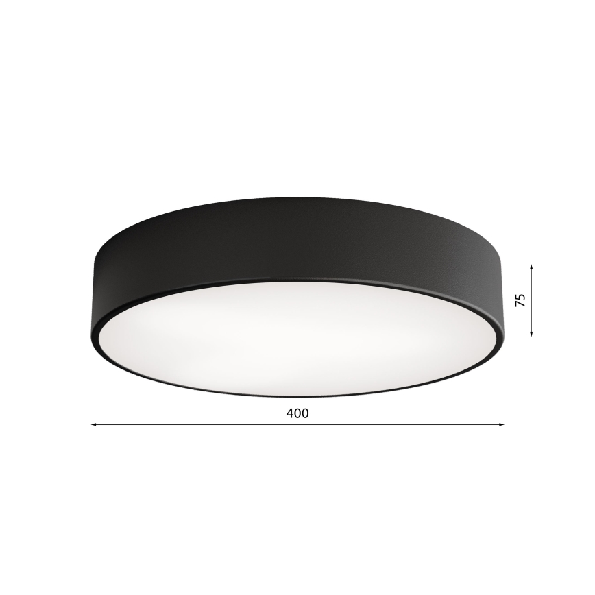 Taklampa  CLEO 3xE27/24W/230V d. 40 cm svart