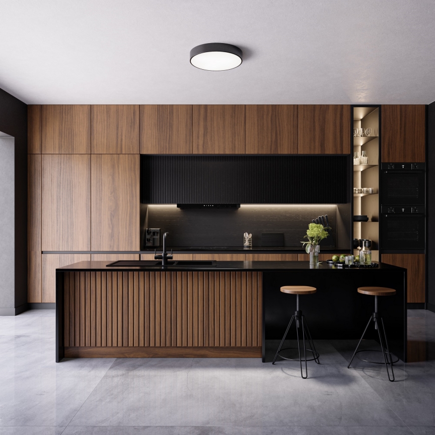 Taklampa  CLEO 3xE27/24W/230V d. 40 cm svart