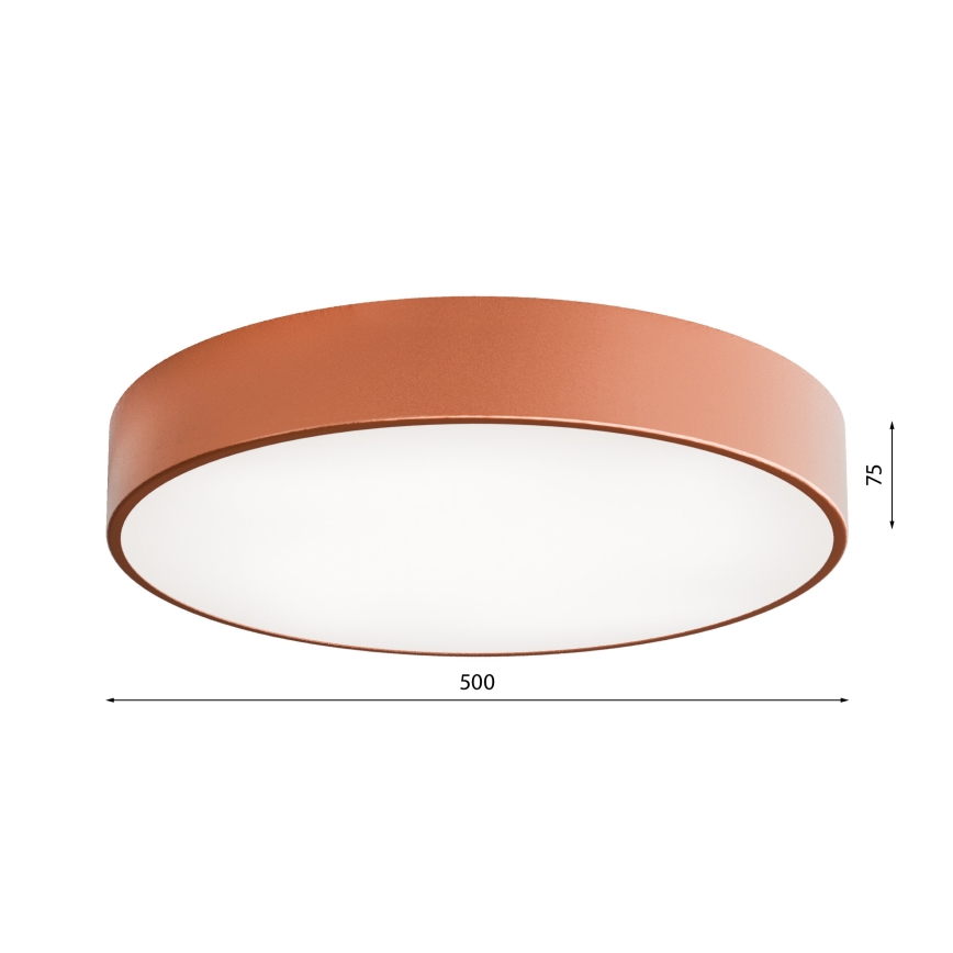 Taklampa  CLEO 4xE27/24W/230V d. 50 cm koppar