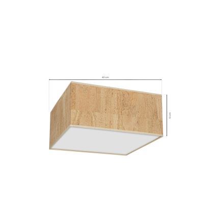 Taklampa CORK 2xE27/60W/230V