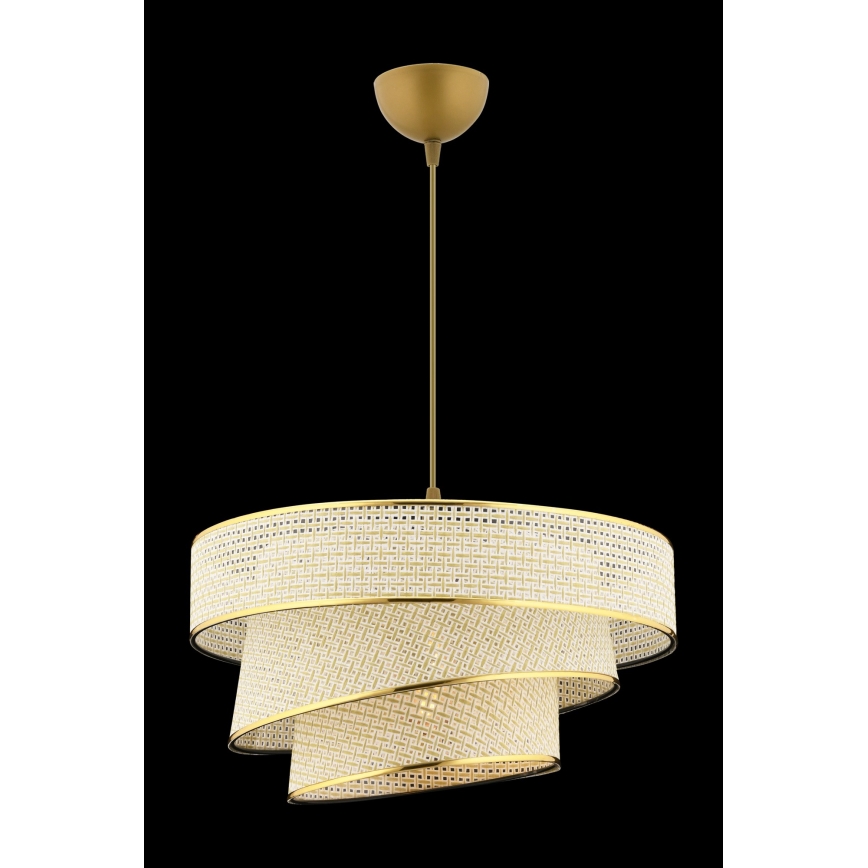 Taklampa COUPER 1xE27/60W/230V creme/guld