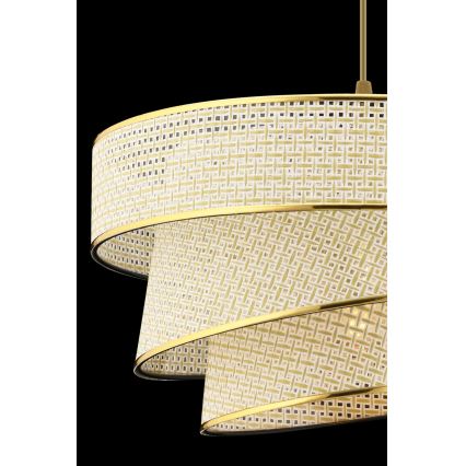 Taklampa COUPER 1xE27/60W/230V creme/guld