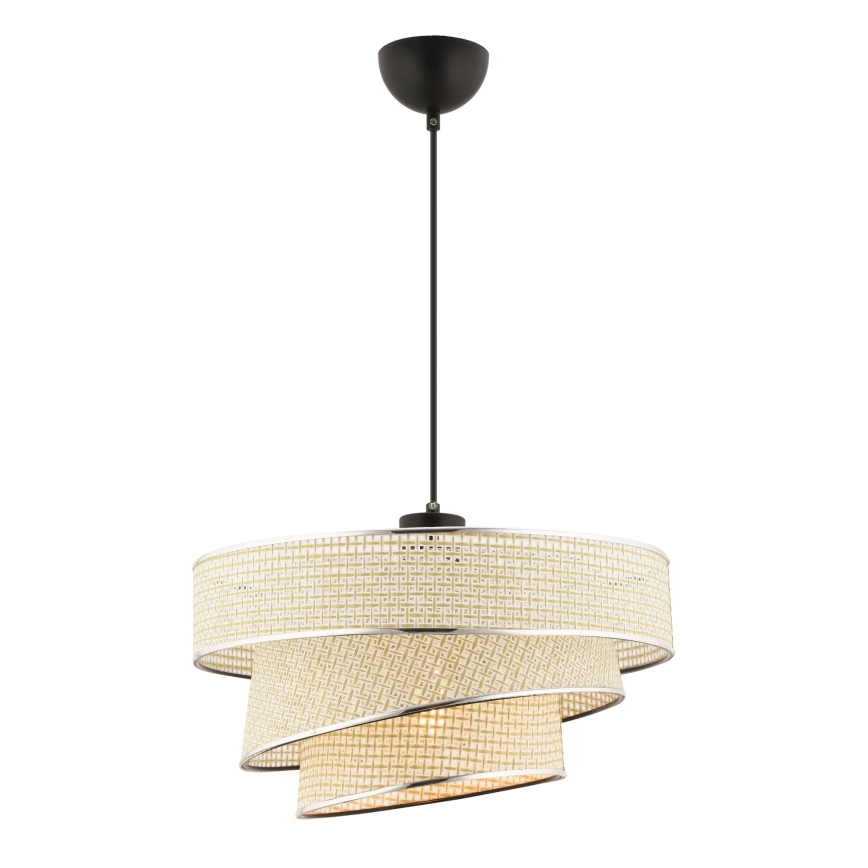 Taklampa COUPER 1xE27/60W/230V kräm/blank krom