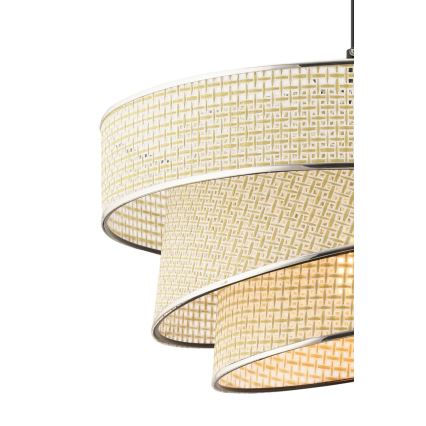 Taklampa COUPER 1xE27/60W/230V kräm/blank krom
