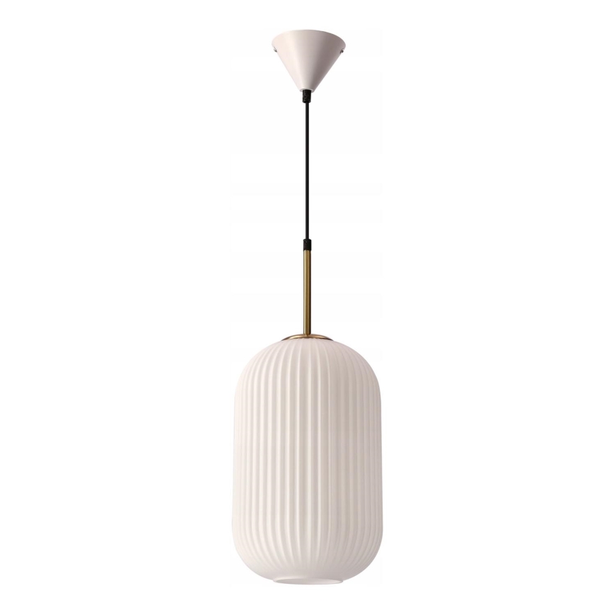 Taklampa CRESTO 1xE27/40W/230V vit/guld