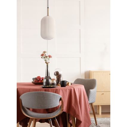 Taklampa CRESTO 1xE27/40W/230V vit/guld