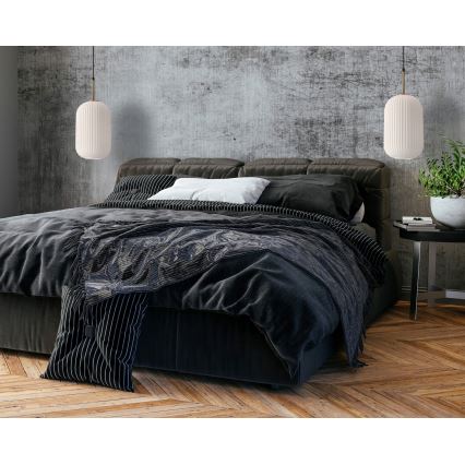 Taklampa CRESTO 1xE27/40W/230V vit/guld