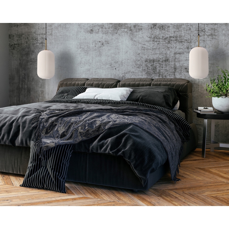 Taklampa CRESTO 1xE27/40W/230V vit/guld
