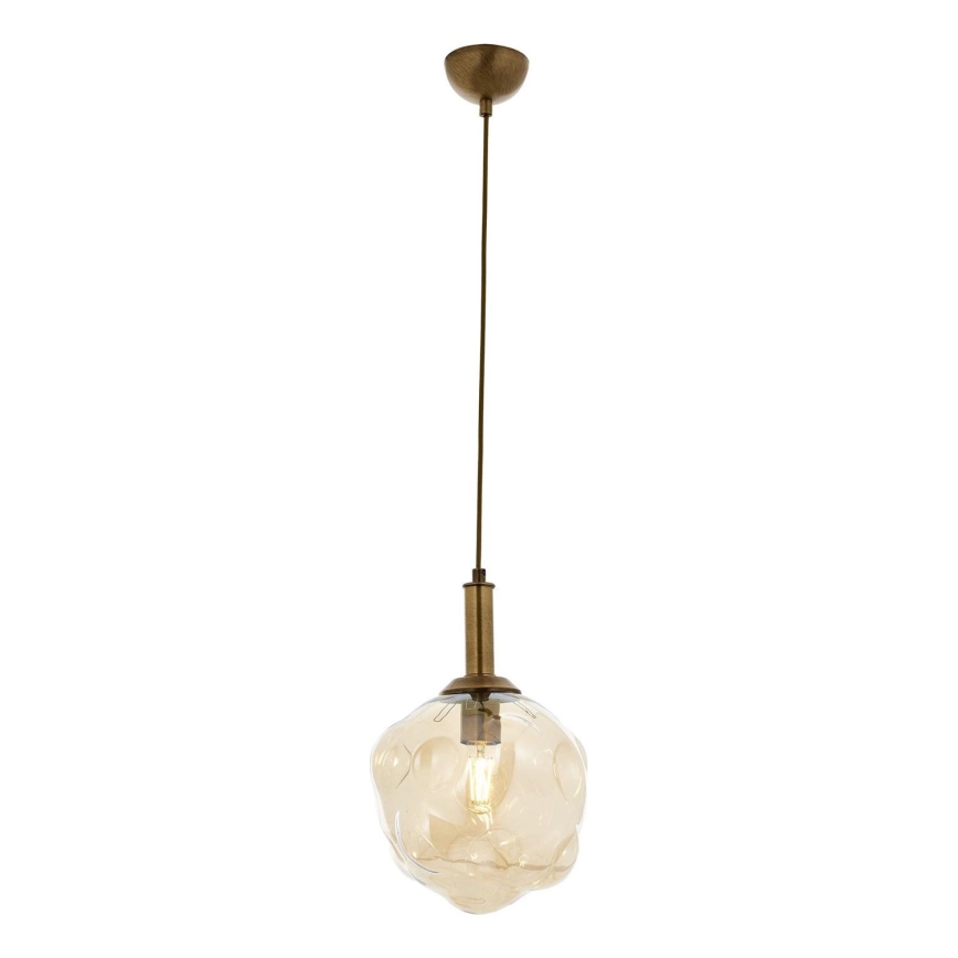 Taklampa CRUMPLED 1xE27/40W/230V brons/beige