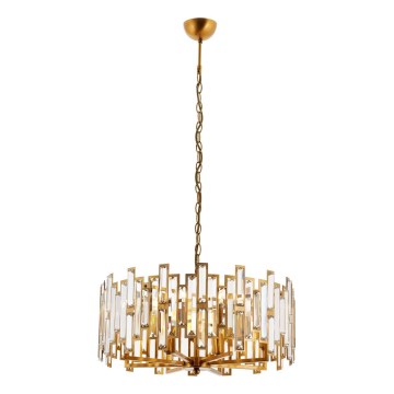 Taklampa CRYSTALLINE 6xE14/40W/230V i koppar