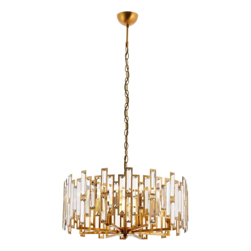 Taklampa CRYSTALLINE 6xE14/40W/230V i koppar