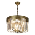Taklampa CRYSTALLINE 6xE27/40W/230V brons
