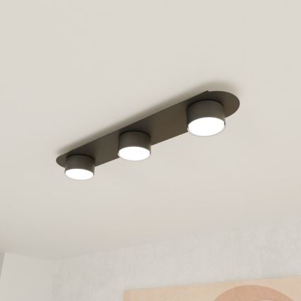 Taklampa DIAZ 3xGX53/12W/230V svart