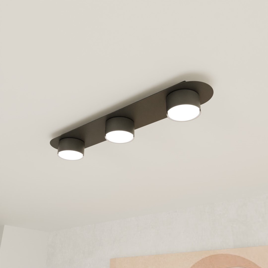 Taklampa DIAZ 3xGX53/12W/230V svart