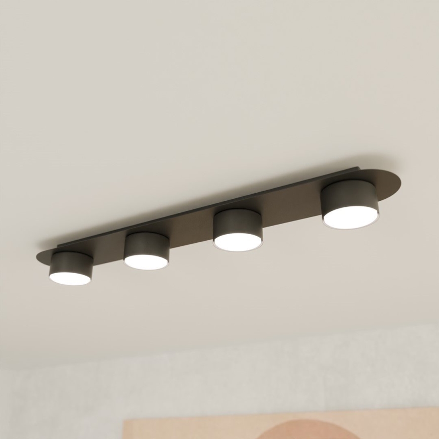 Taklampa DIAZ 4xGX53/12W/230V svart