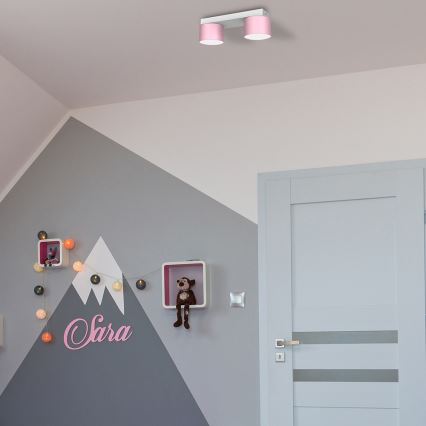Taklampa  DIXIE 2xGX53/11W/230V rosa