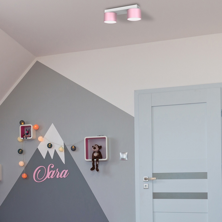 Taklampa  DIXIE 2xGX53/11W/230V rosa
