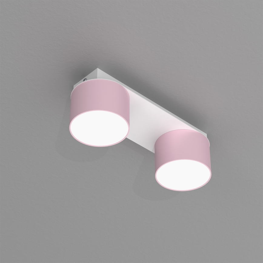 Taklampa  DIXIE 2xGX53/11W/230V rosa