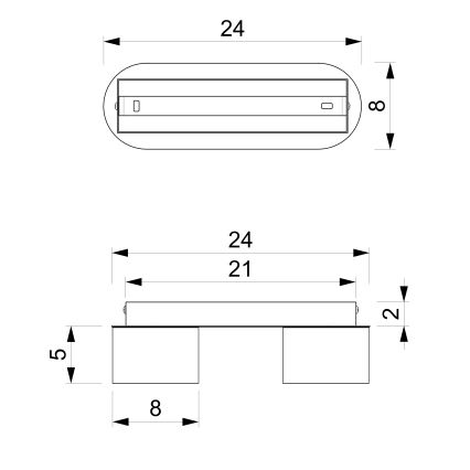 Taklampa  DIXIE 2xGX53/11W/230V rosa