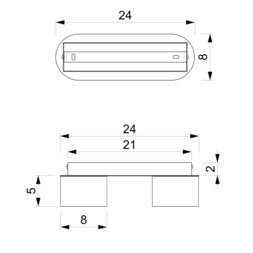 Taklampa  DIXIE 2xGX53/11W/230V rosa
