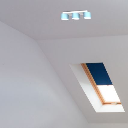 Taklampa  DIXIE 3xGX53/11W/230V blå 