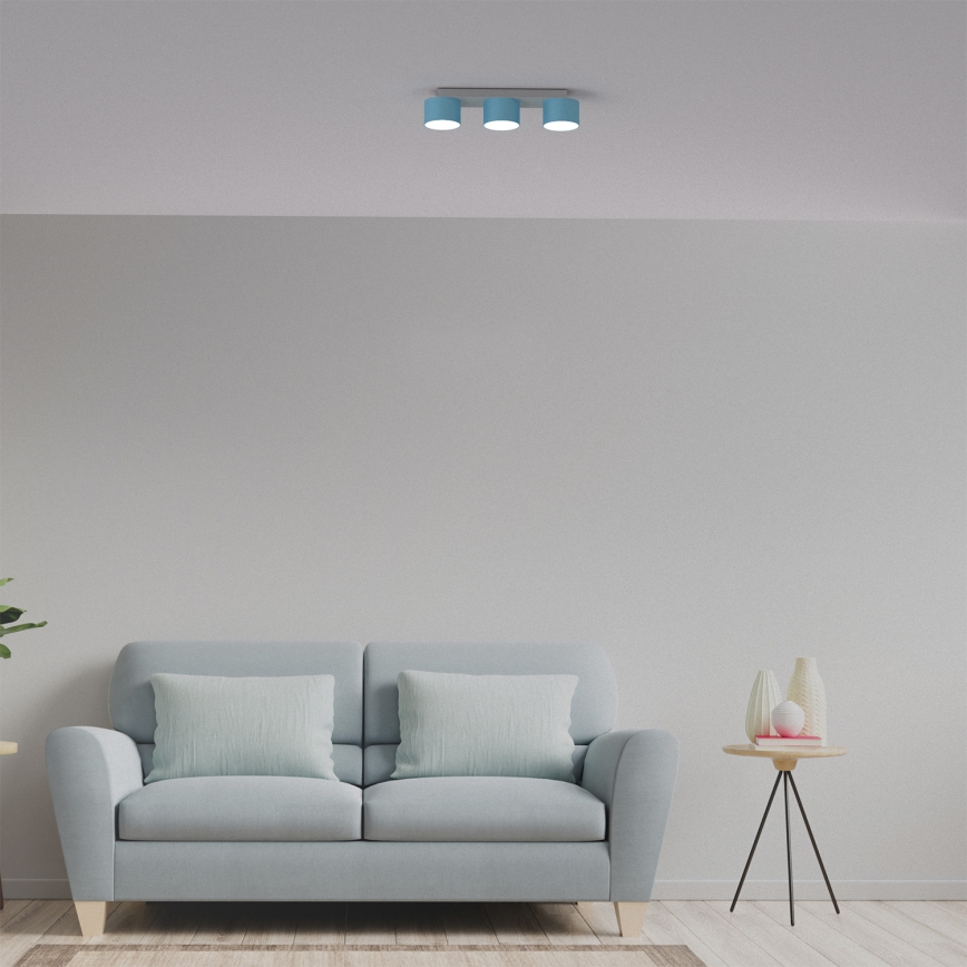 Taklampa  DIXIE 3xGX53/11W/230V blå 