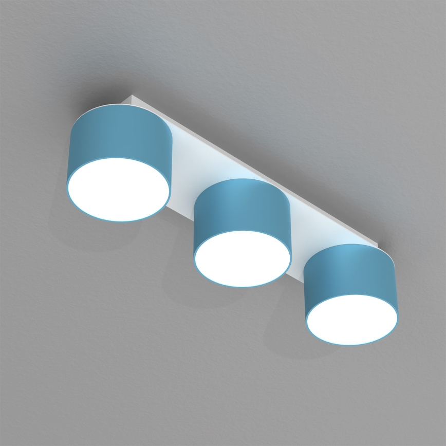 Taklampa  DIXIE 3xGX53/11W/230V blå 