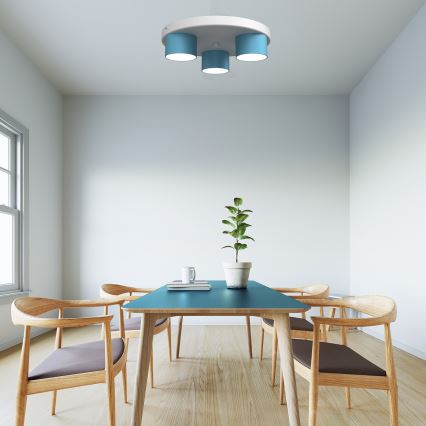 Taklampa  DIXIE 3xGX53/11W/230V blå